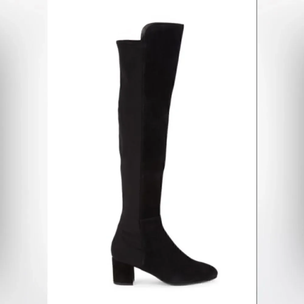 Stuart Weitzman Reddy 5050 Suede Over-The-Knee Boots, Black size 6.5 women EUC